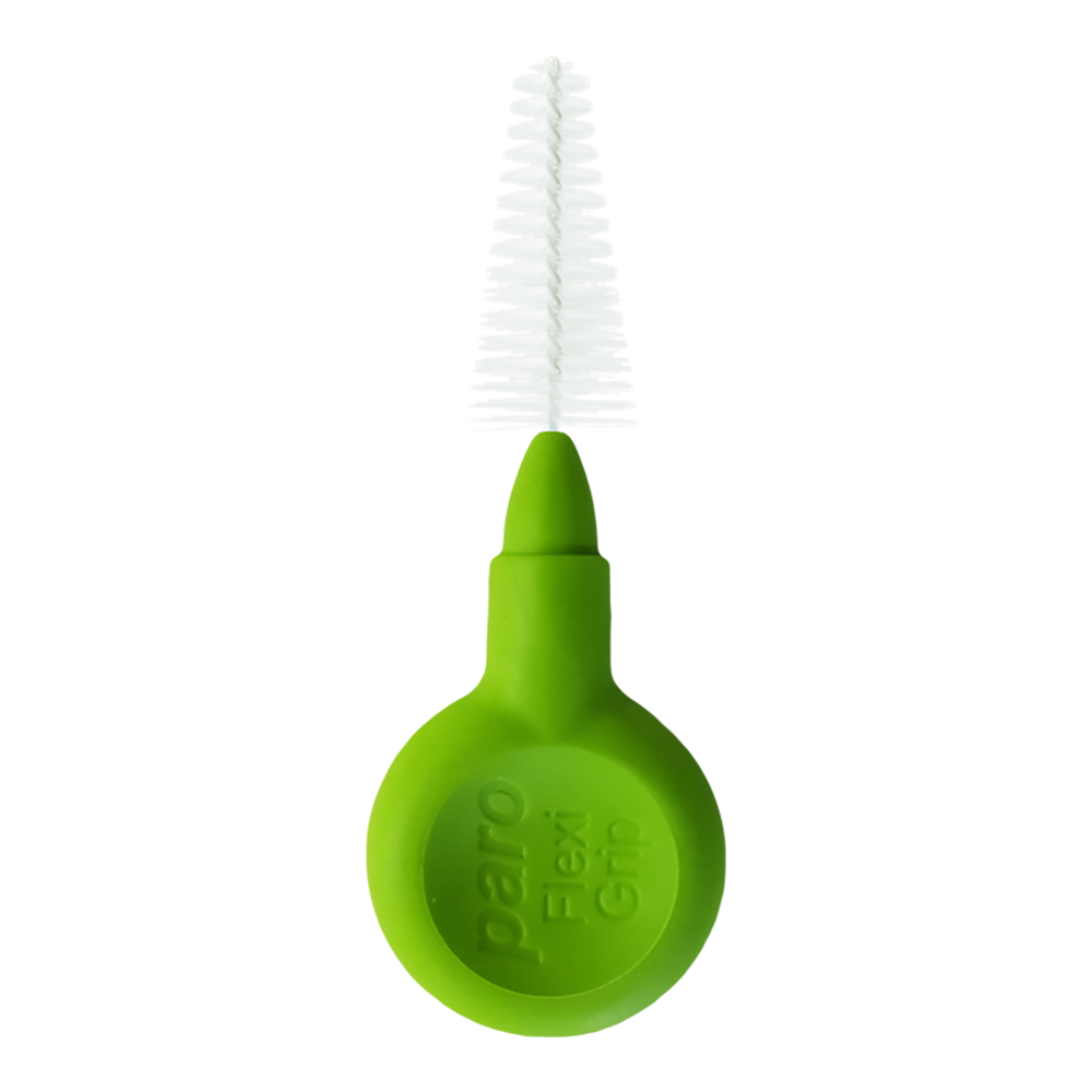1083, paro® flexi grip, medium, light-green, conical, 3.0/8mm, 4 pcs , interdental brush