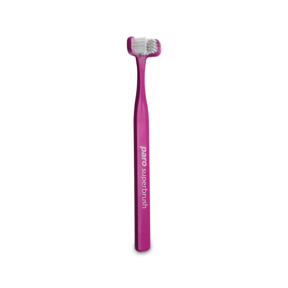 724 paro 3 in 1 Superbrush, Soft toothbrush with Triple Head, Thorough Clean All Sides