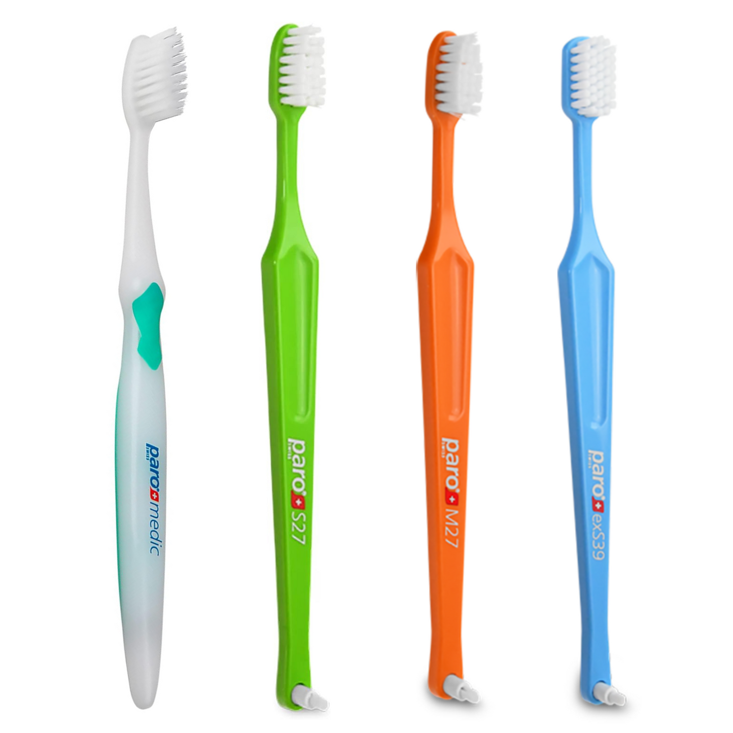 Paro Ultimate Dental Care Set – 4 Premium Toothbrushes for Sensitive & Healthy Gums | Includes Paro S27L, Paro Medic Soft, Paro M27, & Paro exS39