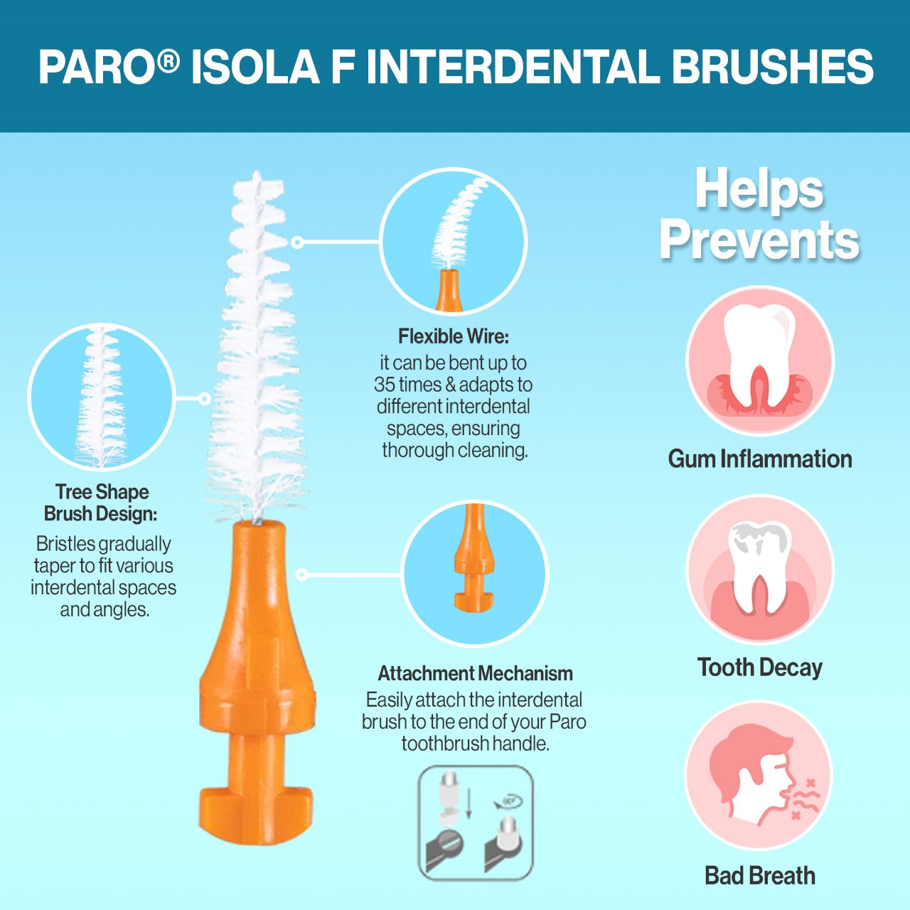 1049 paro® isola F - x-fine, orange, conical 5 Pieces Each Box