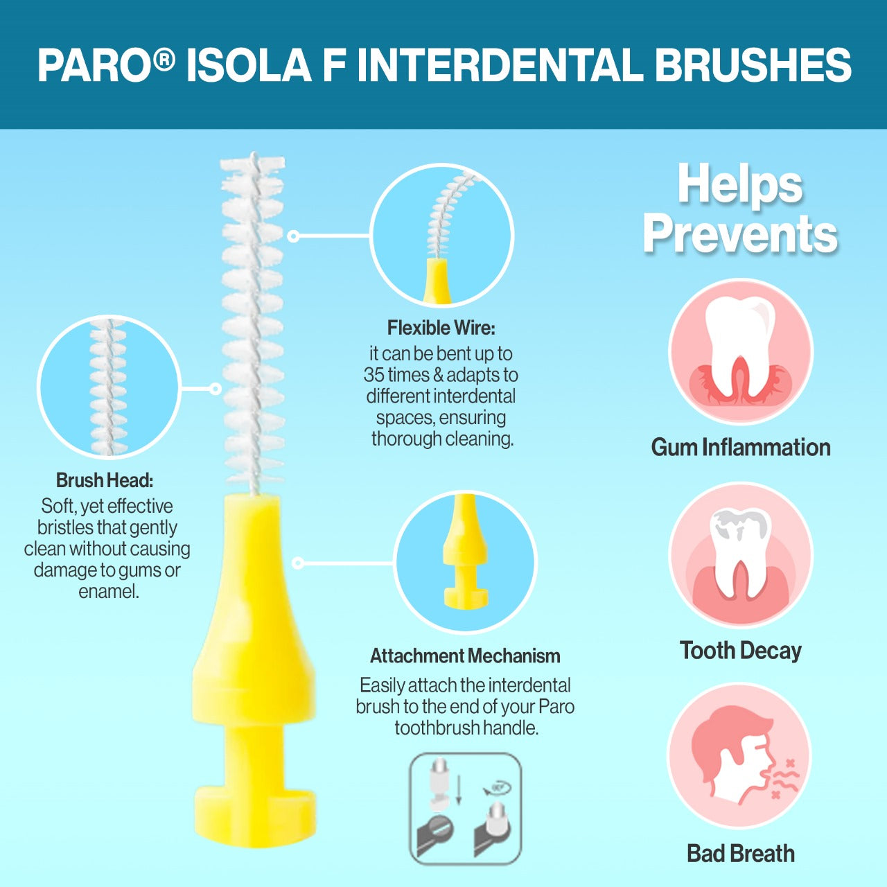 1044 paro® isola F xx-fine, yellow, cylindrical 5 Pieces Each Box