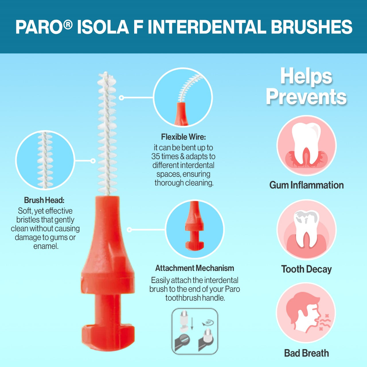 1043 paro® isola F - xxxx-fine, red, cylindrical 5 Pieces Each Box