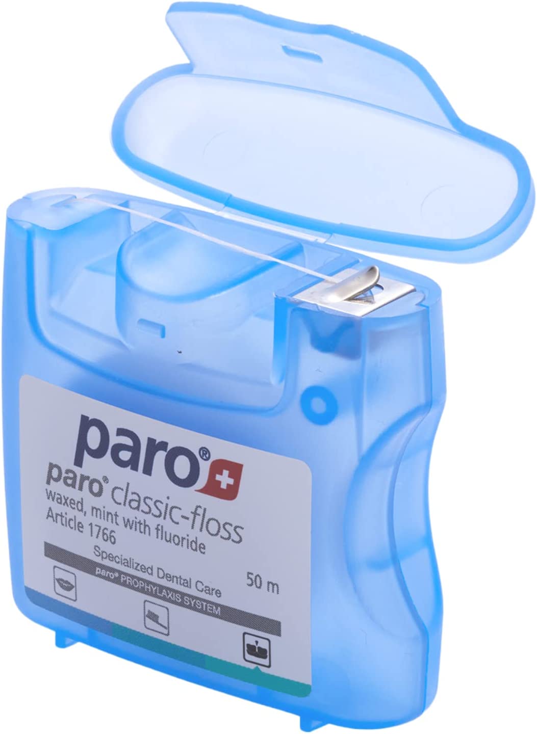 1766 paro classic-floss, 50 m, waxed, mint flavor.