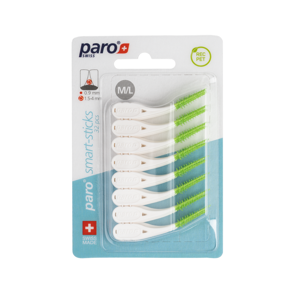 1066 paro® Smart-Sticks M/L, Light Green, ø 1.5/3.8 mm, 32 pcs