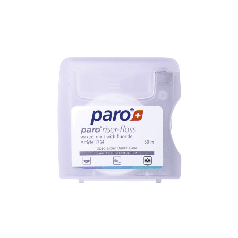 1764 paro riser-floss waxed, mint, fluoridated, 50 m