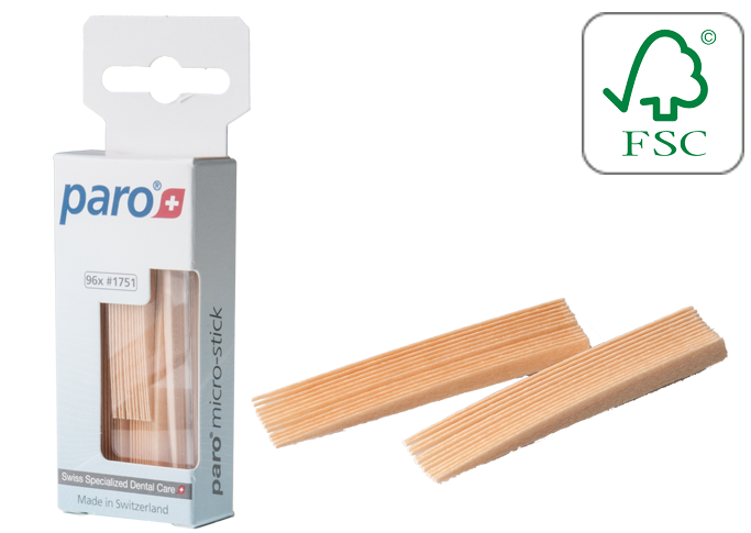 1751 paro® micro-stick – ultra-thin, 96 pcs, Worlds Thinnest Toothpicks