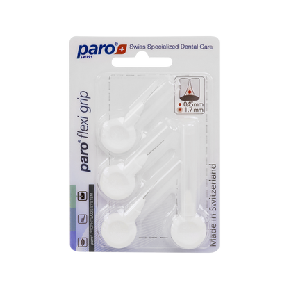 1072, paro® flexi grip, xxxx-fine, white, cylindric, 1.7 mm, 4 pcs , interdental brush
