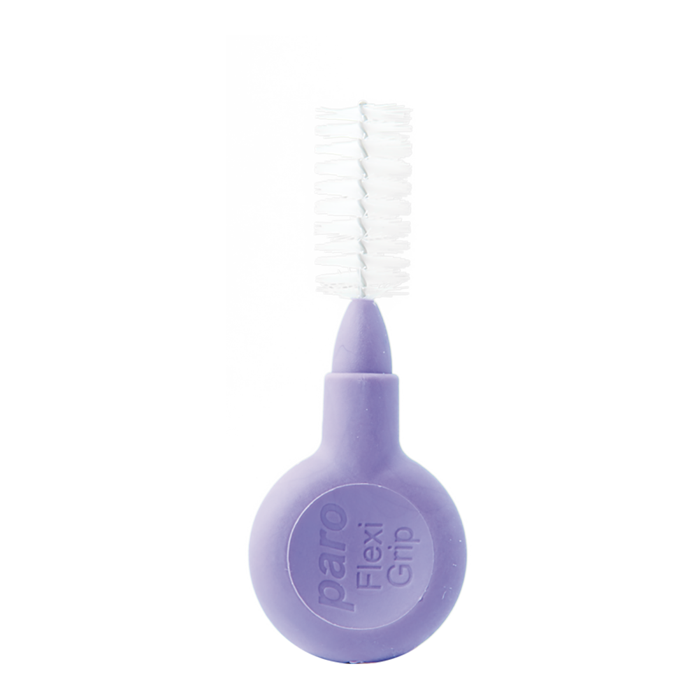 1077, paro® flexi grip, coarse, violet, cylindric, 8.0 mm, 4 pcs, interdental brush
