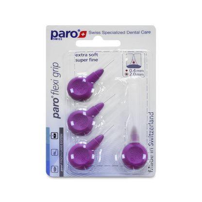 1078, paro® flexi grip, superfine, pink, cylindric, 2.0 mm, 4 pcs , interdental brush