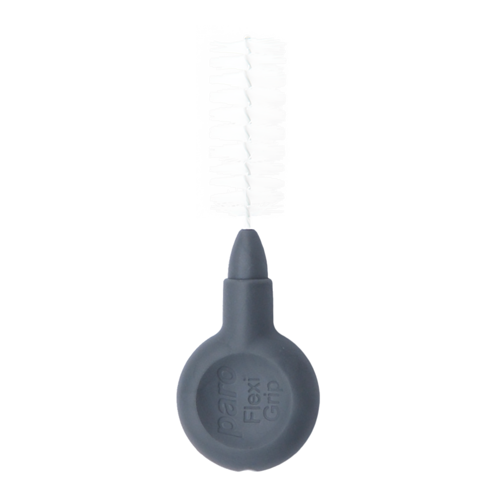1080, paro® flexi grip, x-large, grey, cylindric, 9.5 mm, 4 pcs, interdental brush