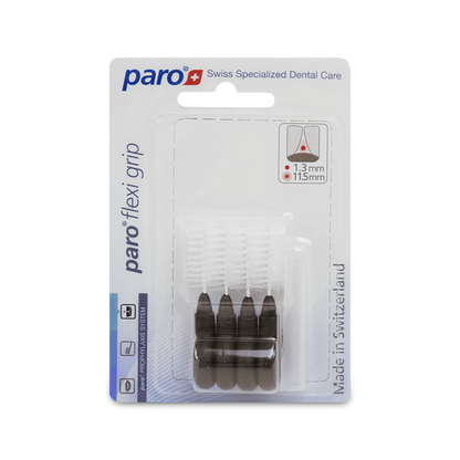 1081, paro® flexi grip, xx-large, black, cylindric, 11.5 mm, 4 pcs, interdental brush