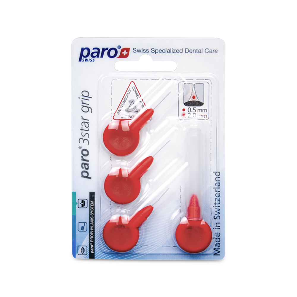 1091 paro® 3star grip – xxx-fi ne, red, triangular, 4 pcs.