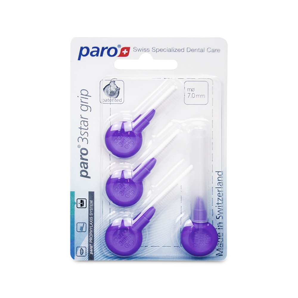 1095 paro® 3star grip – coarse, violet, triangular, 4 pcs.