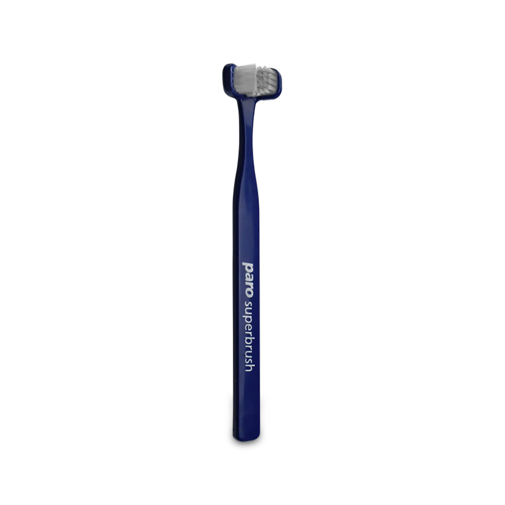724 paro 3 in 1 Superbrush, Soft toothbrush with Triple Head, Thorough Clean All Sides