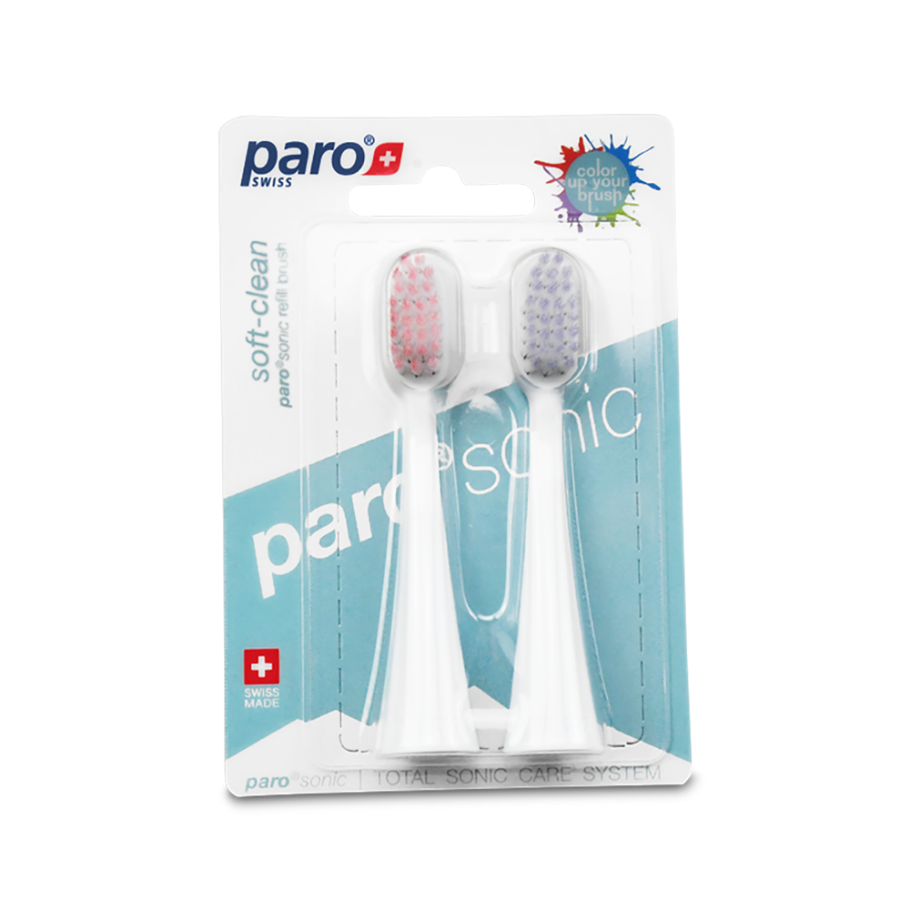 761 paro sonic soft-clean 2 Replacement Heads Sonic Electric Toothbrush