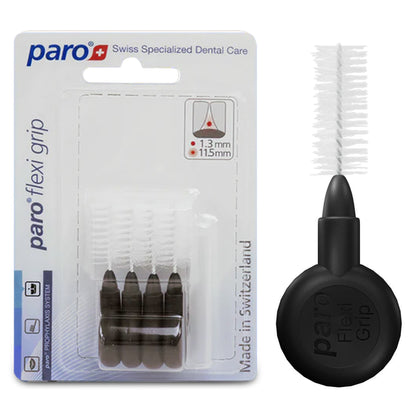 1081, paro® flexi grip, xx-large, black, cylindric, 11.5 mm, 4 pcs, interdental brush