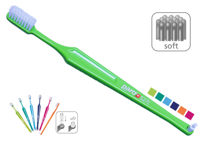 714 paro® exS39, toothbrush with single tufted brush, ultrasoft