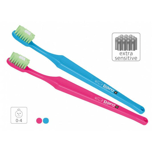 749 paro baby-brush Gentle Infant Toothbrush, Round Extra Sensative Gum Friendly Bristles